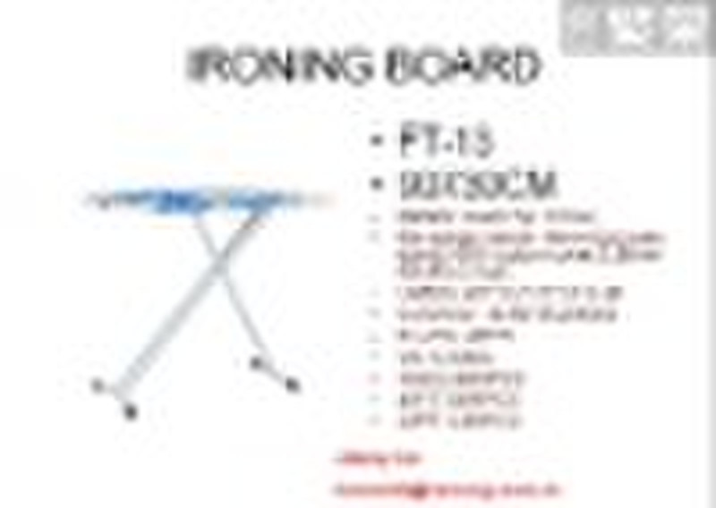 Metal standing ironing board