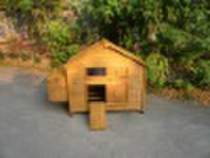 Wooden chicken coop