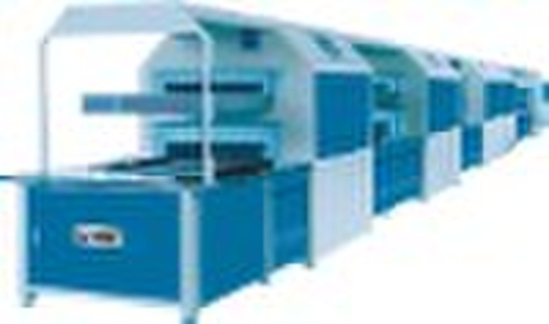 Double layer enclosed type sole attaching producti
