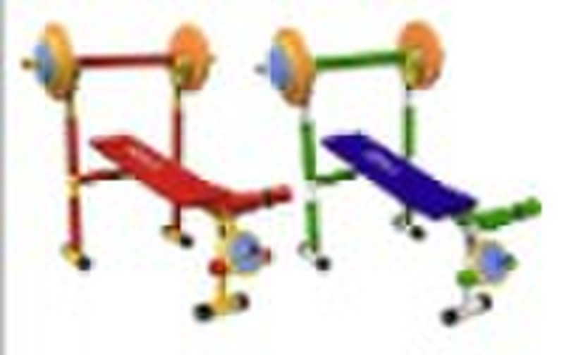kid's fitness equipment  weight bench in color