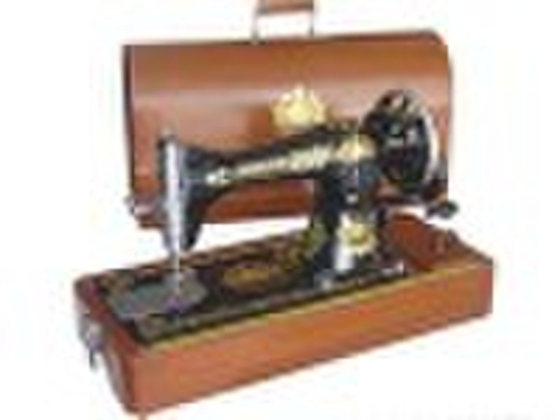 sewing machine head with wooden box