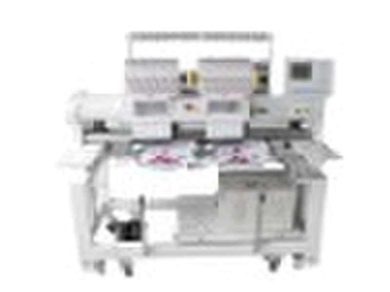 Two 12-pin cap embroidery machine