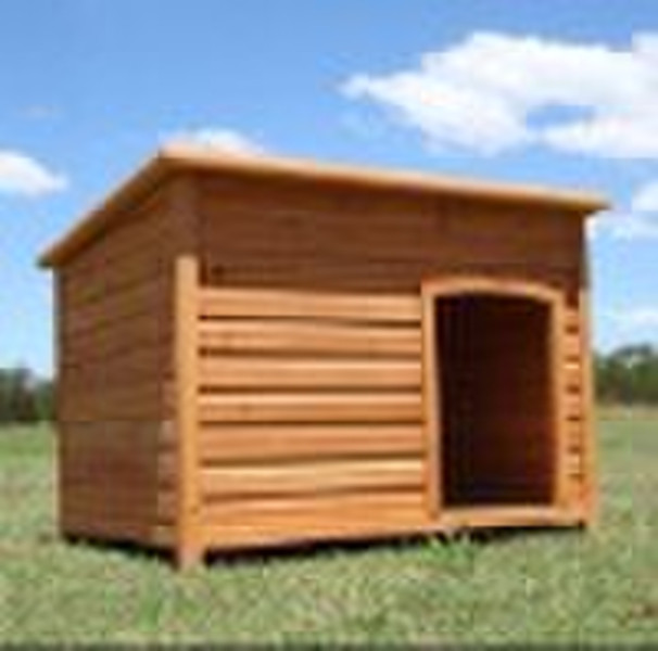 wooden dog house