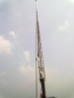 Stainless steel cone-shaped cordless flag poles fo