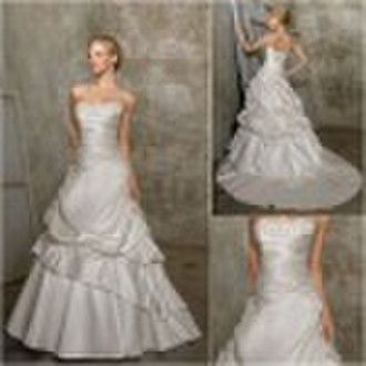 ML0044 Appliqued Strapless Wedding Dress