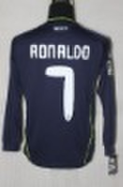 10/11  Real Madrid Away dark blue Long Sleeve Socc