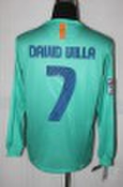 10/11 Barca away 7# david villa  Long Sleeve footb