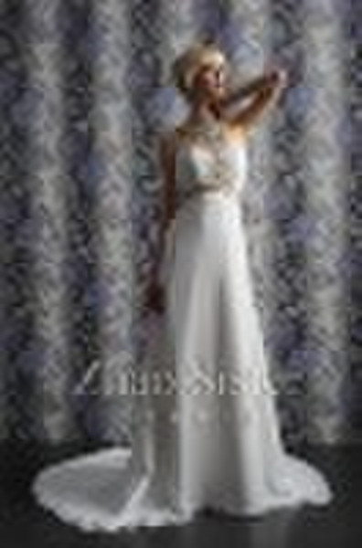 chiffon wedding dress