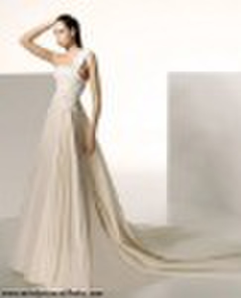 satin bridal dress