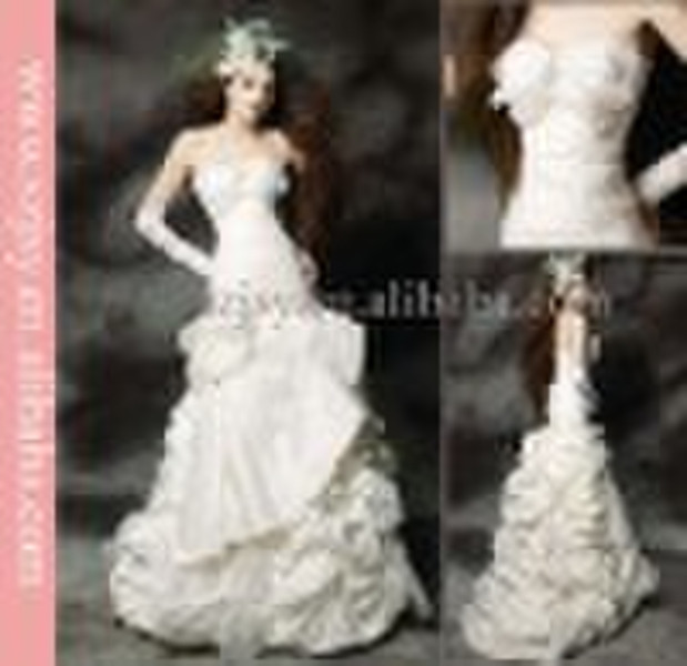 2011 Gorgeous Lvory Hand Made Beaded Wedding Dress