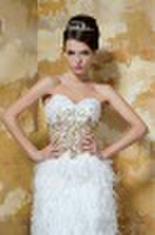 A-line satin 2011 top bridal gown sell high qualit