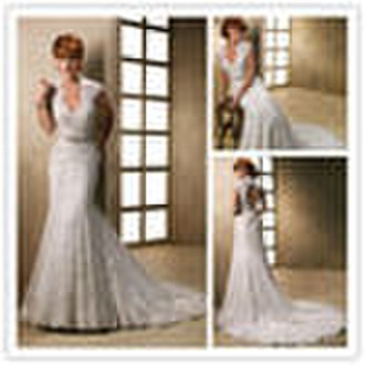 A-line  flooe-length MAE-224 halter organza famous