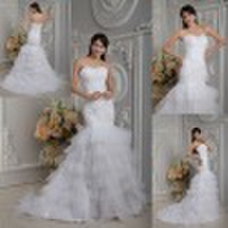 2011 sleeveless ball gown Mini style lace wedding