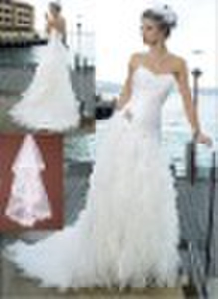 beach wedding dress with a delicate flower wear MA