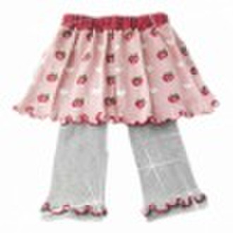 girl's divided skirt cutr lace skirt