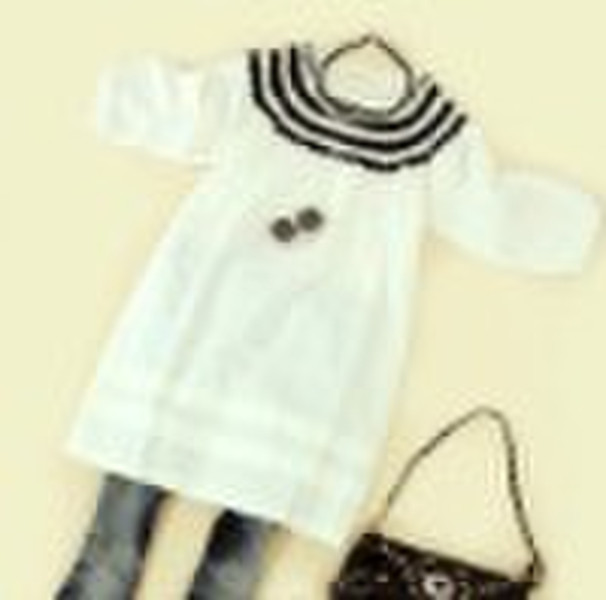 Lady fashion white short sleeve Blouse