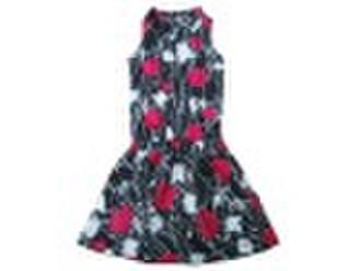 Fashion Flower Printed Dress-102709