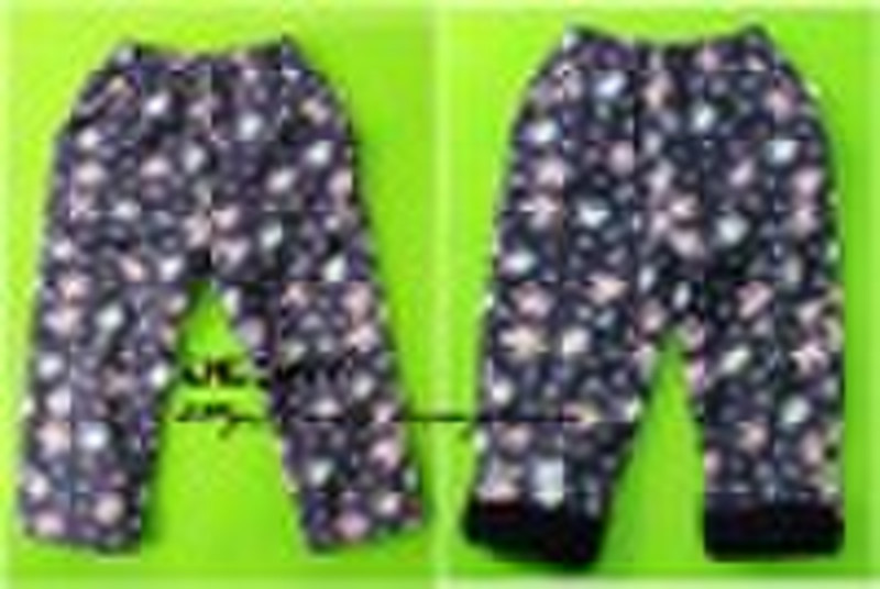DSK027 girl's cotton trousers with fleece lini