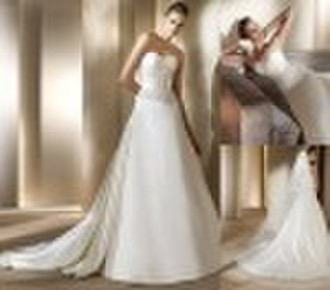 2011 Fancy Backless A-line Pleated Satin Wedding D