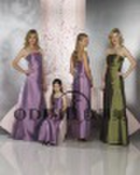 schöne Satin Brautjungfer Kleid