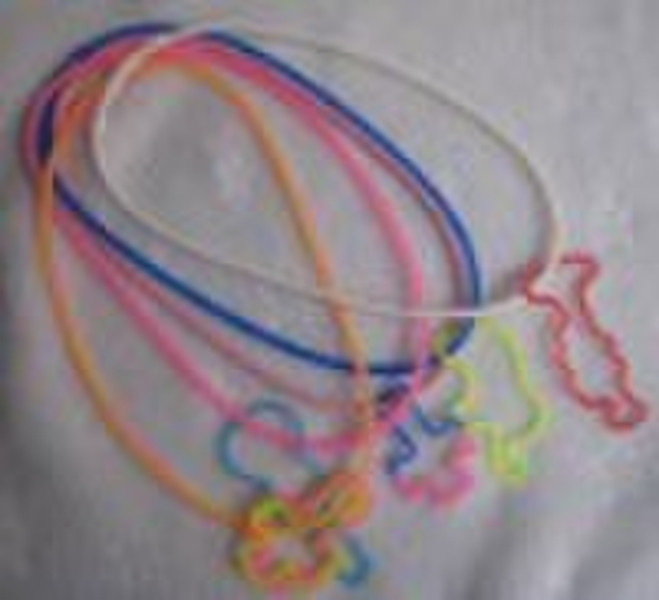 Mixed color Silly bandz silicone necklace  bracele