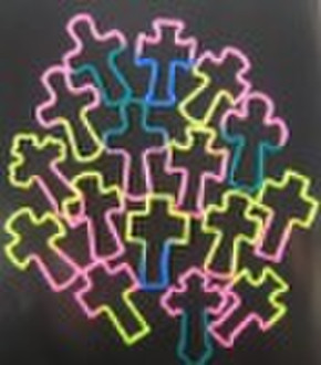 cross silly bandz cross shape silicone bands glow