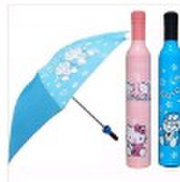 wine bottle umbrella 3fold umbrella promotion umbr