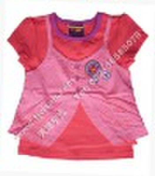 girls knit short sleeve T-shirt