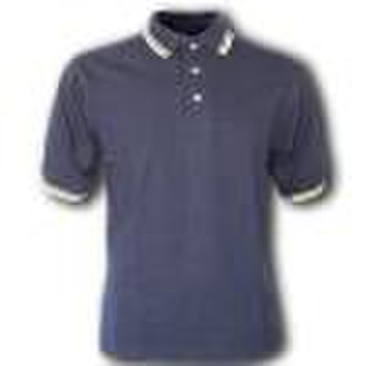 Men's polo shirt with stripes Collar/cuffs