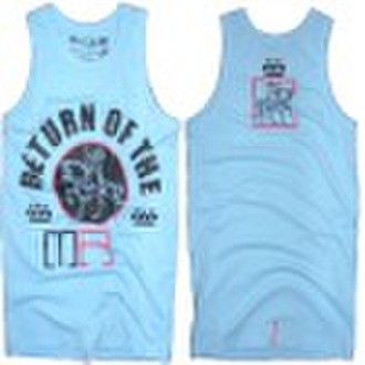 100% cotton round neck sleeveless men's tank t