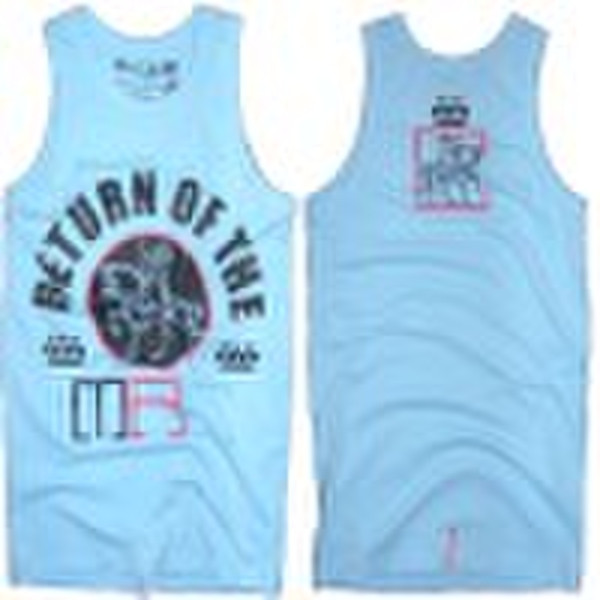 100% cotton round neck sleeveless men's tank t