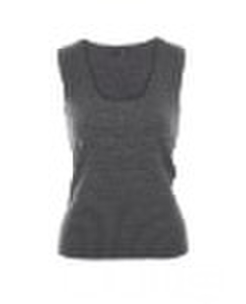 Grau U-Ausschnitt Tank Top