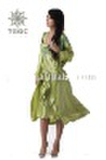 women's silk embroidered dress gown