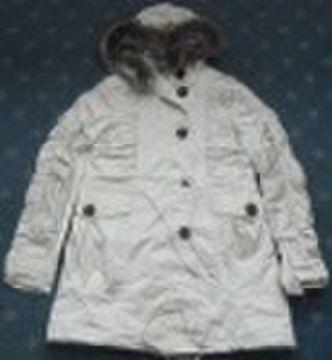 Ladies' nylon/cotton hood jacket