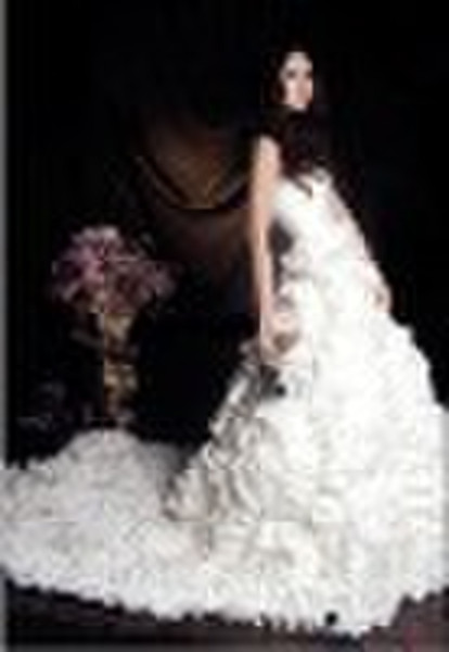 2010 best selling silver embroidery organza weddin