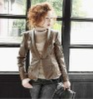 Fashion ladies' leather coat