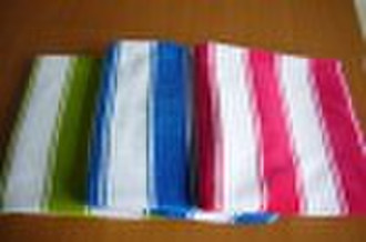 100% cotton yarn-yed stripe velour bath towel