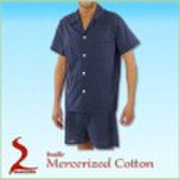 Doppel mercerisierter Baumwolle gewebt Männer Schlafanzug, sleepwe