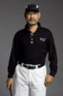 Men Golf long sleeve leisure BLK Polo shirt