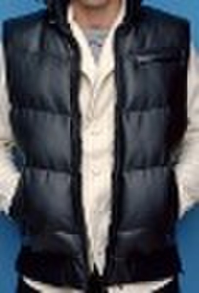 men's sleeveless quilted fake leather jackets