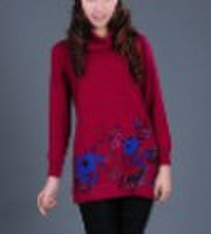 2010 lady's korean high necked base sweater