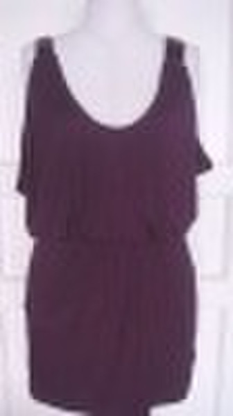 lady's purple cotton dress