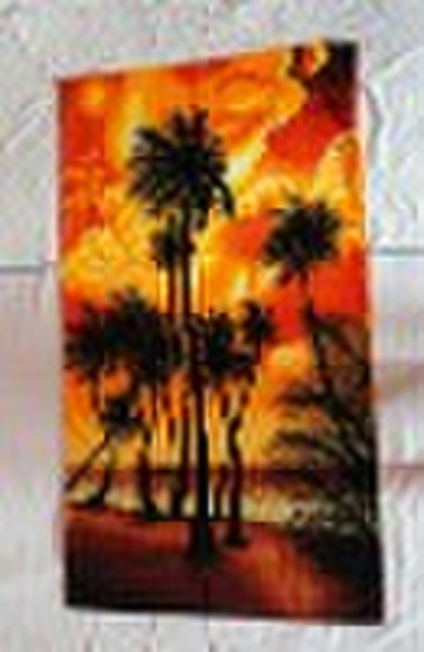 100% Cotton velour printed beach towel