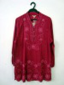 elegant embroidery kurta blouse
