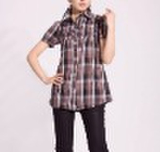 ladies cotton shirt, short sleeve