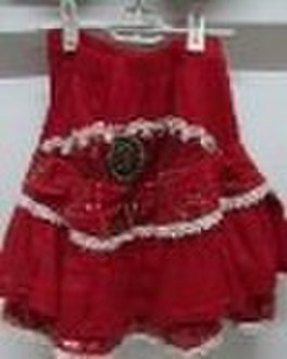 red girl skirt