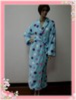 Women's printed coral fleece robe