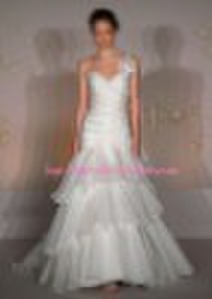 8015 Ivory Silk Organza bridal gown custom size an