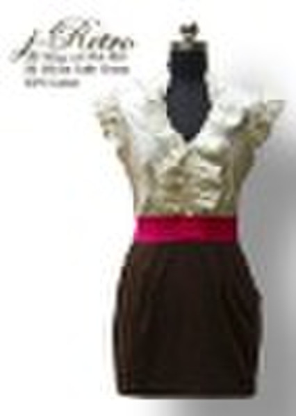Vintage Dress  Ruffle retro dress