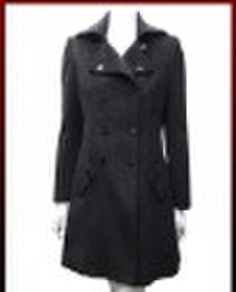 ladies' polyester/wool-like coat